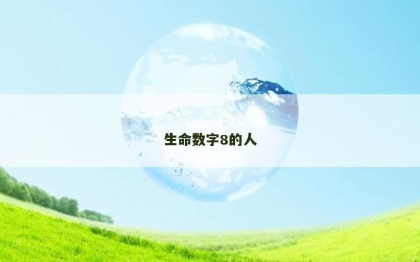 生命数字8的人