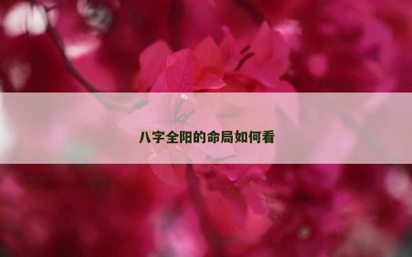 八字全阳的命局如何看