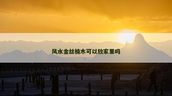 风水金丝楠木可以放家里吗