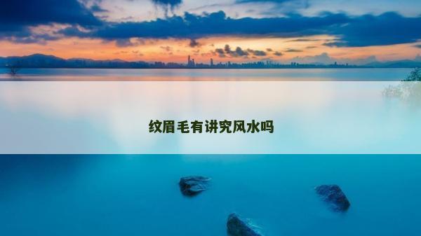 纹眉毛有讲究风水吗