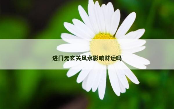 进门无玄关风水影响财运吗