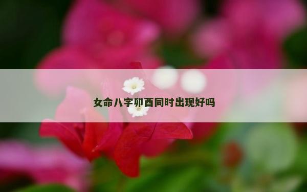 女命八字卯酉同时出现好吗