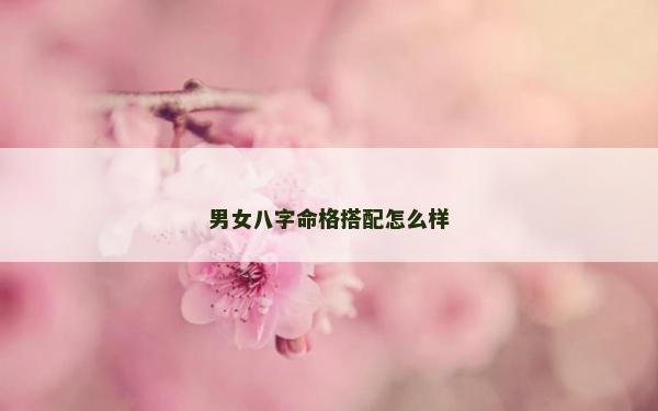 男女八字命格搭配怎么样