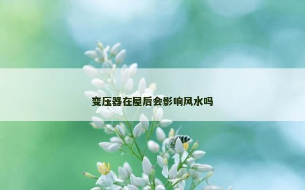变压器在屋后会影响风水吗