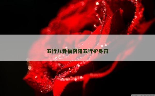 五行八卦福阴阳五行护身符