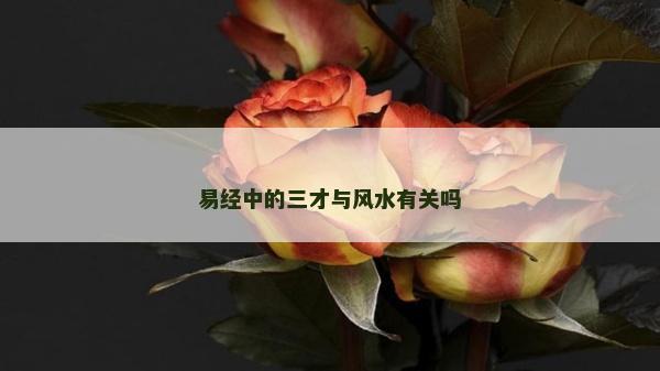 易经中的三才与风水有关吗