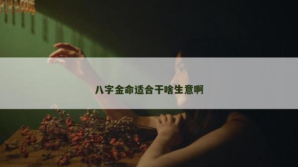八字金命适合干啥生意啊