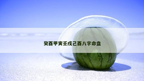 癸酉甲寅壬戌己酉八字命盘