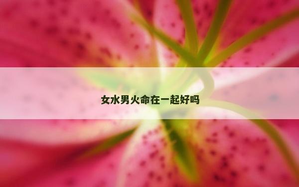 女水男火命在一起好吗
