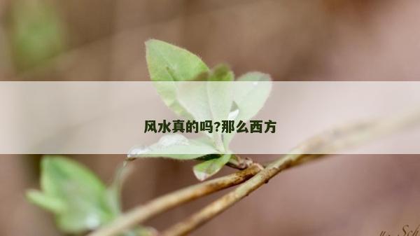 风水真的吗?那么西方