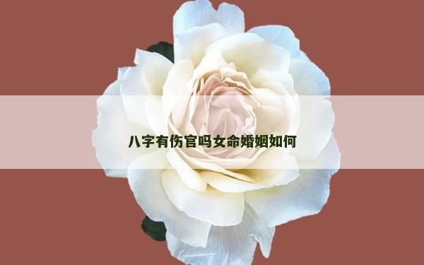 八字有伤官吗女命婚姻如何