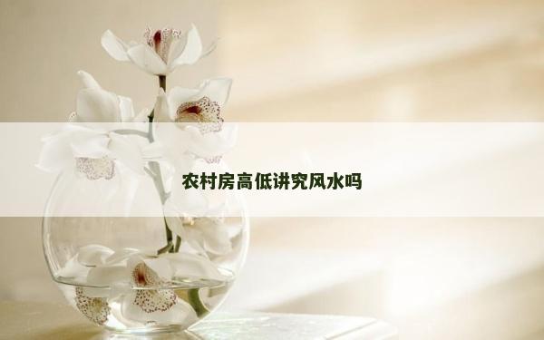 农村房高低讲究风水吗