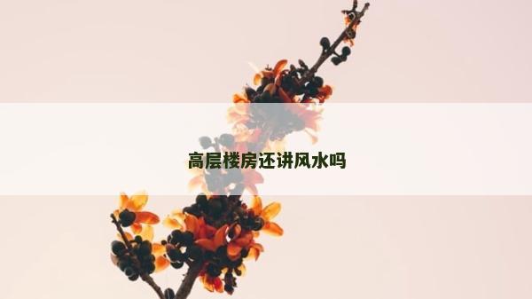高层楼房还讲风水吗