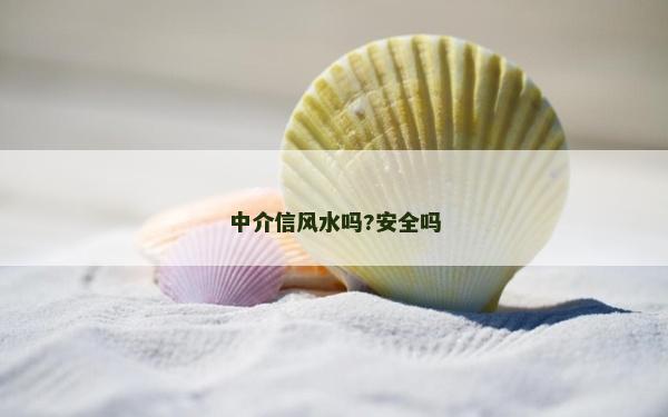 中介信风水吗?安全吗