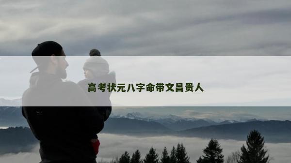 高考状元八字命带文昌贵人