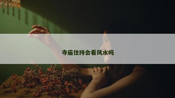 寺庙住持会看风水吗