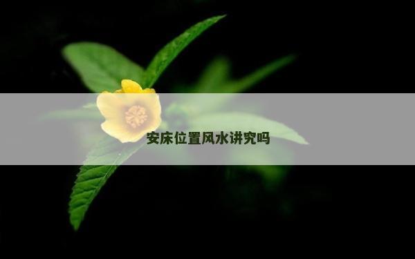 安床位置风水讲究吗