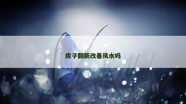 房子翻新改善风水吗