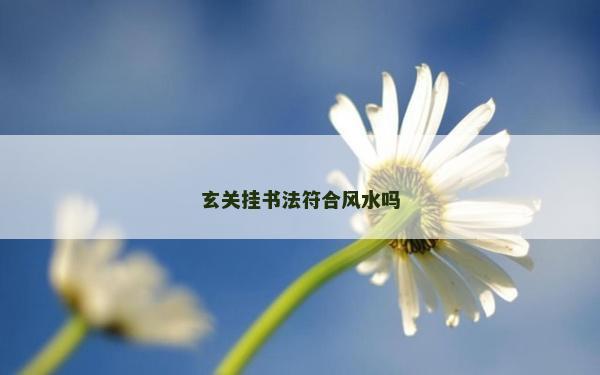 玄关挂书法符合风水吗