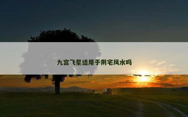 九宫飞星适用于阴宅风水吗