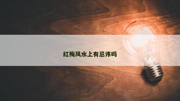 红梅风水上有忌讳吗
