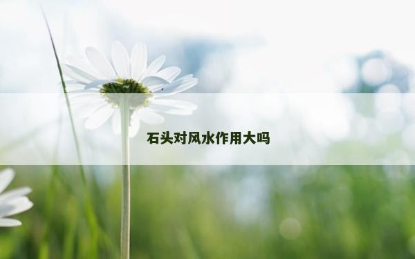 石头对风水作用大吗