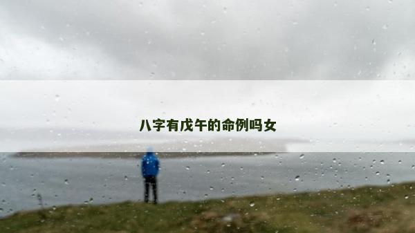 八字有戊午的命例吗女