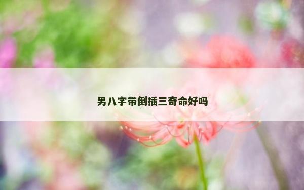 男八字带倒插三奇命好吗