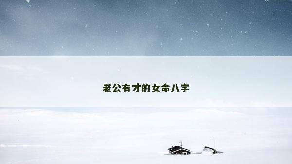 老公有才的女命八字