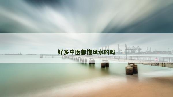 好多中医都懂风水的吗