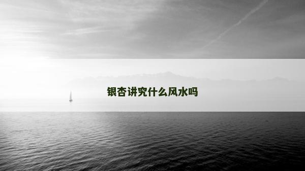 银杏讲究什么风水吗