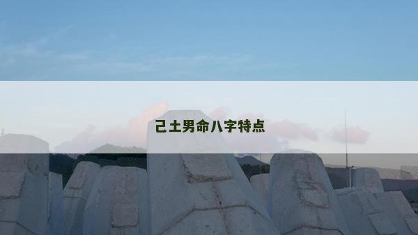 己土男命八字特点