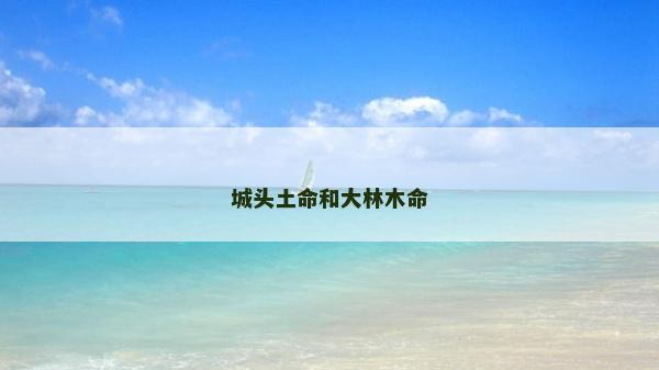 城头土命和大林木命