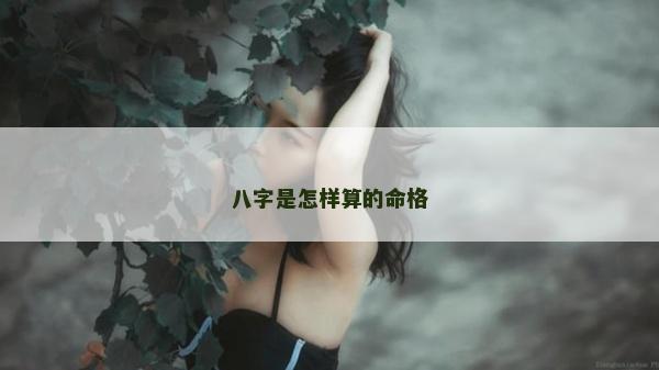 八字是怎样算的命格