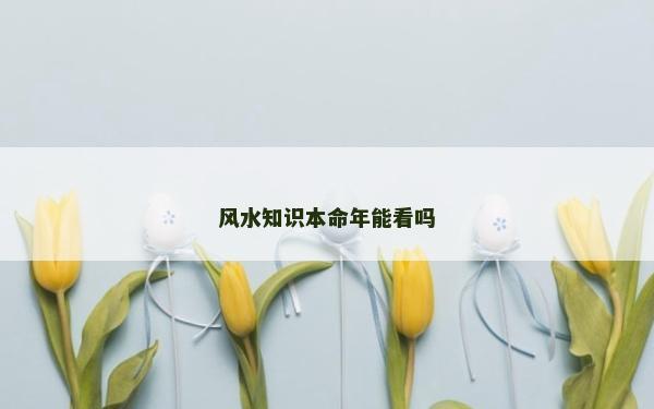 风水知识本命年能看吗
