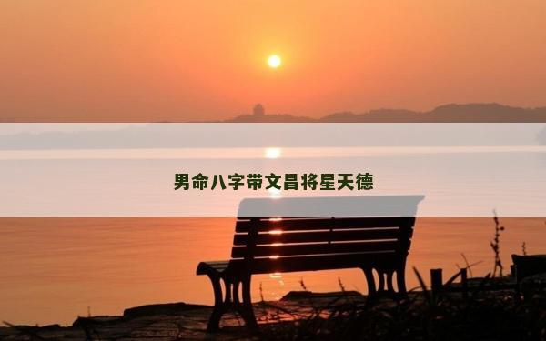 男命八字带文昌将星天德