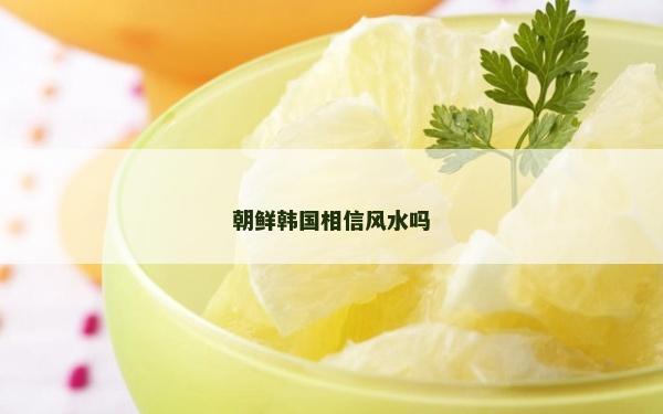 朝鲜韩国相信风水吗