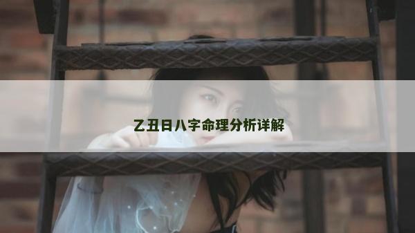 乙丑日八字命理分析详解