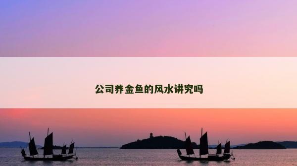 公司养金鱼的风水讲究吗