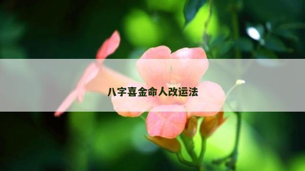 八字喜金命人改运法