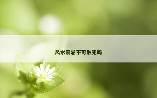 风水禁忌不可触犯吗