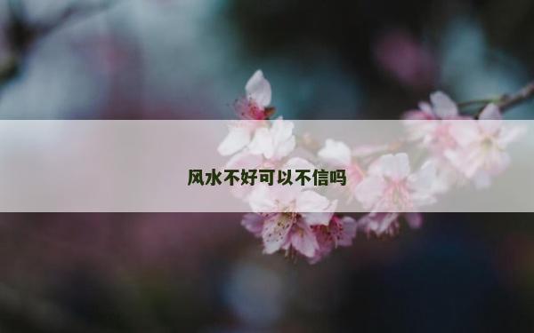 风水不好可以不信吗