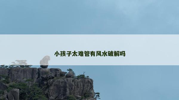 小孩子太难管有风水破解吗