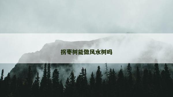 拐枣树能做风水树吗