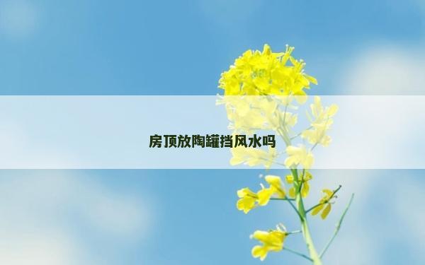 房顶放陶罐挡风水吗