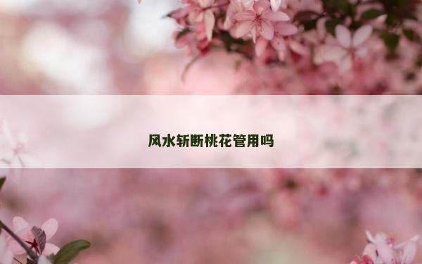 风水斩断桃花管用吗