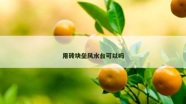 用砖块垒风水台可以吗