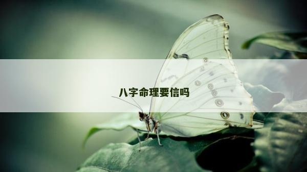 八字命理要信吗