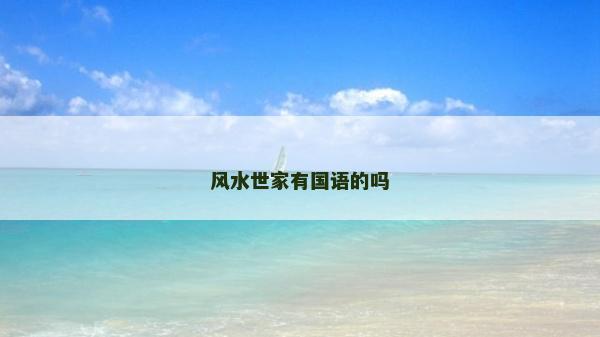 风水世家有国语的吗