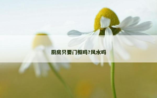 厨房只要门框吗?风水吗